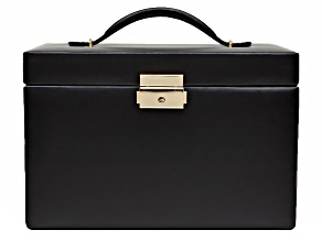 Heritage Small Jewelry Box in Black By Wolf
