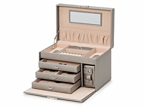 Heritage Small Jewelry Box in Pewter By Wolf - WJB166B | JTV