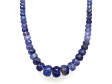 Tanzanite Faceted 4x5-8x11MM Bead Strand with silver clasp, Approximately 14 Inches
