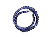 Tanzanite Faceted 4x5-8x11MM Bead Strand with silver clasp, Approximately 14 Inches