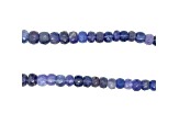 Tanzanite Faceted 4x5-8x11MM Bead Strand with silver clasp, Approximately 14 Inches