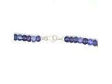 Tanzanite Faceted 4x5-8x11MM Bead Strand with silver clasp, Approximately 14 Inches