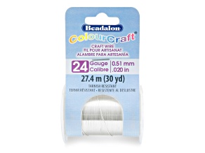 ColourCraft Wire, 24 gauge Silver Plated Tarnish Resistant, 30 yd spool