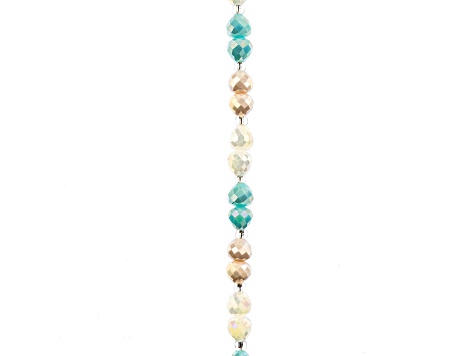 Crystal Lane DIY Assorted Pastel Colors 8mm Pears 7" Glass Garden Bead Strand