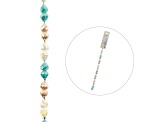 Crystal Lane DIY Assorted Pastel Colors 8mm Pears 7" Glass Garden Bead Strand