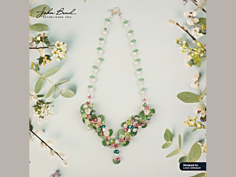 Crystal Lane DIY Assorted Pastel Colors 8mm Pears 7" Glass Garden Bead Strand