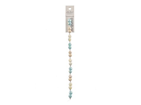 Crystal Lane DIY Assorted Pastel Colors 8mm Pears 7" Glass Garden Bead Strand
