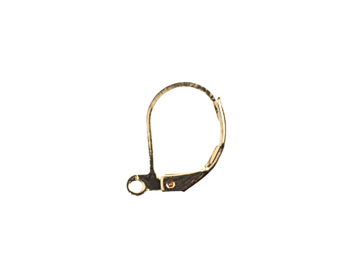 John Bead 16mm 18kt Gold Plated Earring Lever Back 12 Pieces