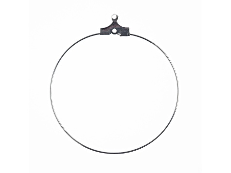 John Bead Must Have Findings 38mm Silver Tone Iron Large Earring Hoops 10 Pieces