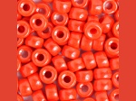 9mm Opaque Orange Glass Pony Beads, 100pcs
