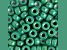 9mm Opaque Green Glass Pony Beads, 100pcs