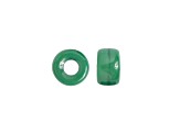 9mm Opaque Green Glass Pony Beads, 100pcs