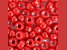 9mm Opaque Red Glass Pony Beads, 100pcs