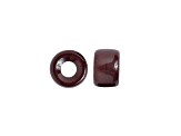 9mm Opaque Chocolate Brown Glass Pony Beads, 100pcs