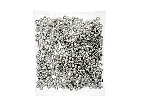 6mm Silver Color Mini Plastic Pony Beads, 500pcs