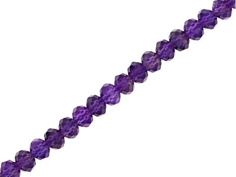 Amethyst 4mm Faceted Rondelles Bead Strand, 12.5" strand