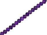 Amethyst 4mm Faceted Rondelles Bead Strand, 12.5" strand