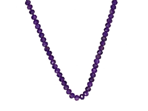 Amethyst 4mm Faceted Rondelles Bead Strand, 12.5" strand
