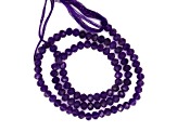 Amethyst 4mm Faceted Rondelles Bead Strand, 12.5" strand