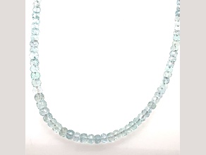 AQUAMARINE FACETED BEADS SHORT STRAND