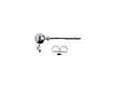 John Bead Must Have Findings 16x5mm Silver Tone Brass Earring Post Balls 12 Pieces