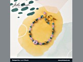 Crystal Lane DIY 4mm Purple & Blue Mix Glass Bicone 7" Designer 4 Bead Strands