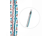 Crystal Lane DIY 4mm Purple & Blue Mix Glass Bicone 7" Designer 4 Bead Strands
