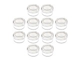 12 Pieces Mini Round Plastic Jewelry Storage Organizer Clear Containers with Lid 3x1.2cm