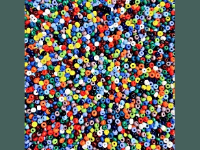 Czech Glass 8/0 Seed Beads Opaque Multi Color 500 Grams