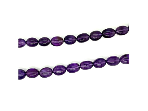 Amethyst Tumbled Beads 6.5x8.5-15x9.5mm Bead Strand