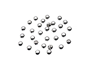 John Bead 6mm Silver Stainless Steel Round Spacer Beads 20 Pieces