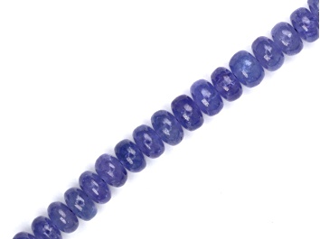 Picture of Blue Tanzanite 5mm - 6mm Smooth Rondelles Bead Strand, 16" strand length