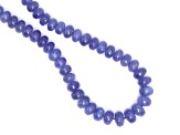 Blue Tanzanite 5mm - 6mm Smooth Rondelles Bead Strand, 16" strand length