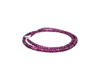 Rhodolite Faceted Bead 2.5-3.5 mm Strand, approx 16 inches with clasp