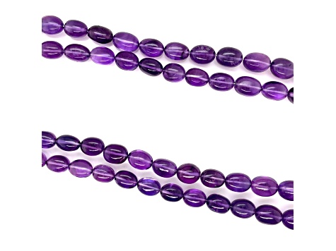 Amethyst Tumbled Beads 7x8-12x16mm Bead Double Strand
