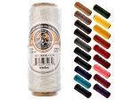 Gudebrod 0.38mm White 3ply Waxed Beading Thread 500ft