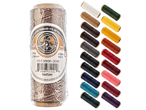 Gudebrod 0.38mm Sand Color 3ply Waxed Beading Thread 500ft