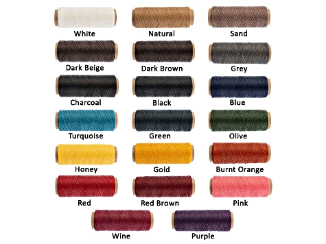 Gudebrod 0.38mm Sand Color 3ply Waxed Beading Thread 500ft