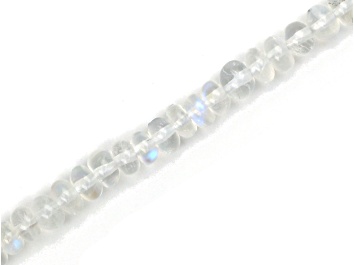 Picture of AA Blue Rainbow Moonstone 3.5mm - 4.5mm Smooth Rondelles Bead Strand, 16" strand length