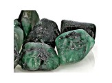 Bahia Brazilian Emerald in Matrix Focal Bead Free-Form Nugget Set of 9