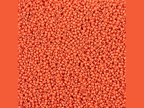 John Bead Czech Glass 11/0 Seed Beads Terra Intensive Matte Orange 23 Gram Vial