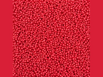 Picture of John Bead Czech Glass 11/0 Seed Beads Terra Intensive Matte Red 23 Gram Vial
