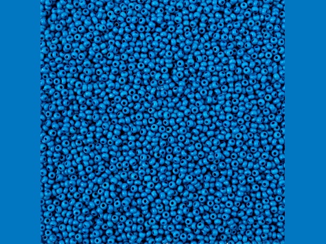 John Bead Czech Glass 11/0 Seed Beads Terra Intensive Matte Blue 23 Gram Vial