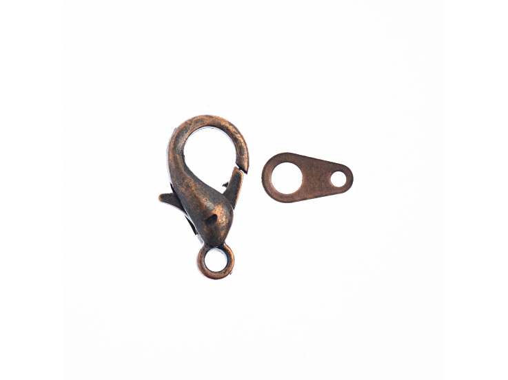 John Bead Must Have Findings 15mm Antique Copper Tone Iron Lobster Clasps 6 Pieces