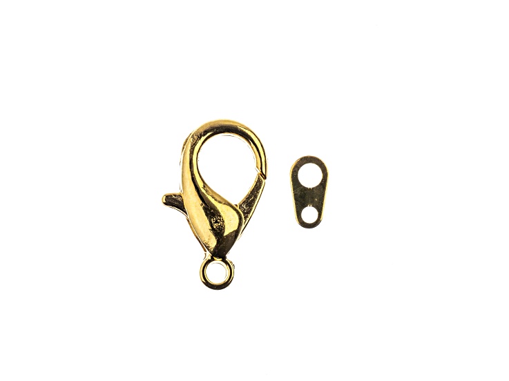John Bead Must Have Findings 15mm Gold Tone Iron Lobster Clasps 6 Pieces