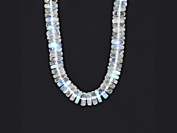 Picture of AA Blue Rainbow Moonstone 6mm Faceted Tires Bead Strand