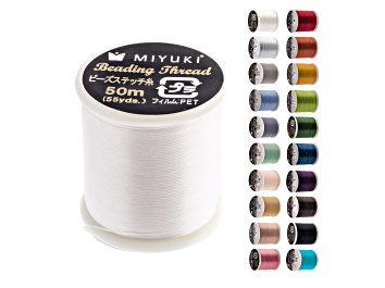 Picture of Miyuki Size B White Nylon Beading Thread 50m