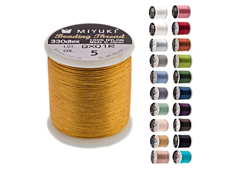 Miyuki Size B Gold Nylon Beading Thread 50m