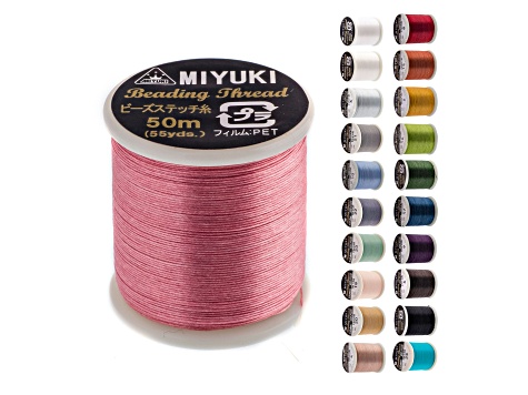 Miyuki Size B Pink Nylon Beading Thread 50m