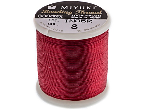 Miyuki Size B Red Nylon Beading Thread 50m